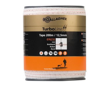 Turbo Line Lint Gallagher 12,5 mm Wit 200m - foto 1