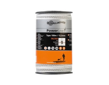 PowerLine Lint Gallagher 12,5mm Wit 100m  - foto 1