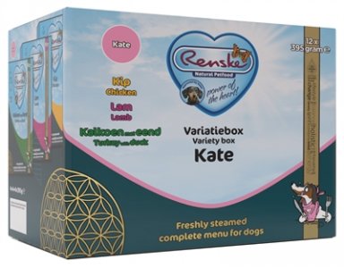 Renske Vers Vlees Kate Multidoos - Hond - Kip, Lam, Kalkoen en Eend - 12 x 395 gr Mix 12-Pack - foto 1