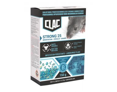 Clac Rodenticide Strong 25 Graan - Ratten- en Muizengif - 6x25gr - foto 1